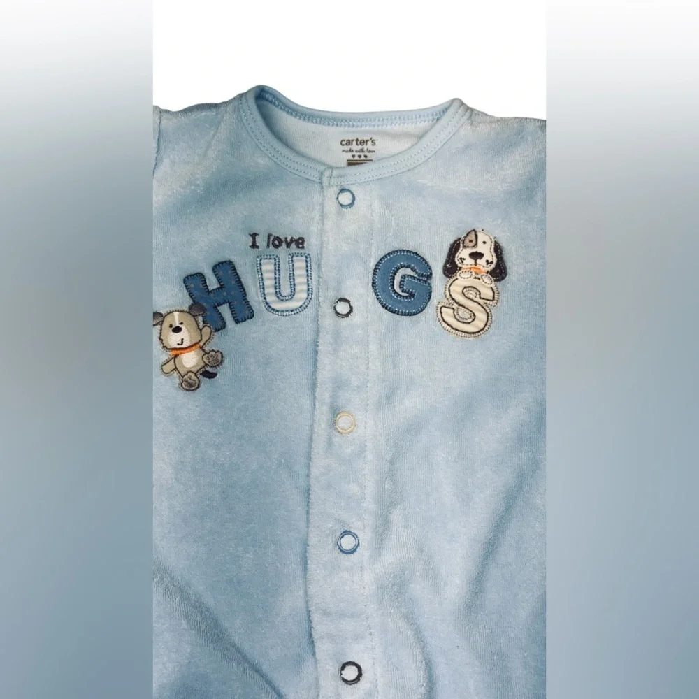 🍼 Carter’s Baby Boys Footed Sleepers Lot (2-Pack) – Size 3 Months 💙